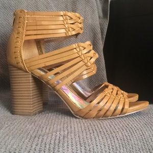 Tan Heeled Sandals